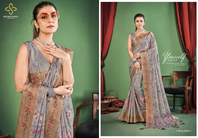 Toral Dizital By Shubh Shree Dola Silk Designer Sarees Exporters In India